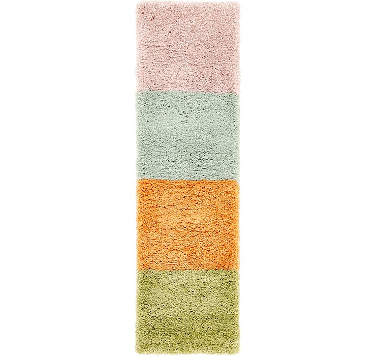 1' 10 x 6' 3 Multi-Tone Shag Runner ...