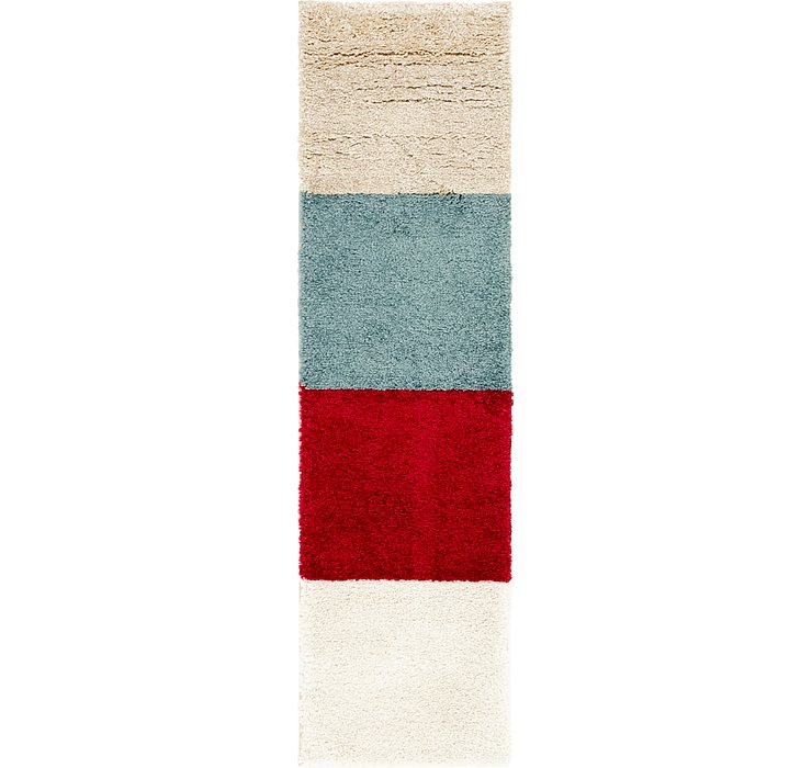 1' 9 x 6' 4 Multi-Tone Shag Runner ...