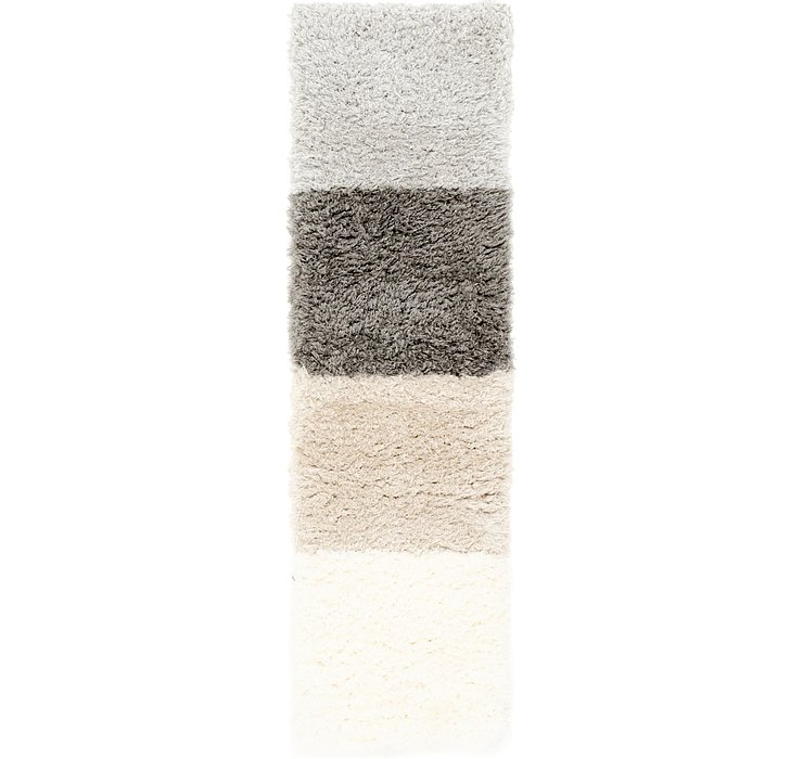 1' 9 x 6' 8 Multi-Tone Shag Runner ...