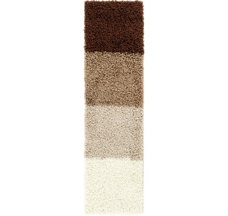 1' 9 x 6' 3 Multi-Tone Shag Runner ...