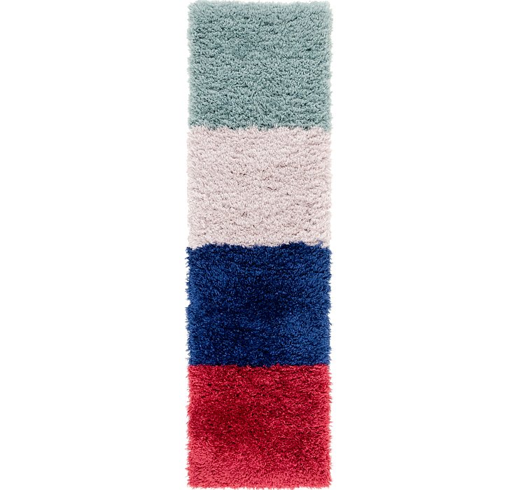 1' 10 x 6' 8 Multi-Tone Shag Runner ...