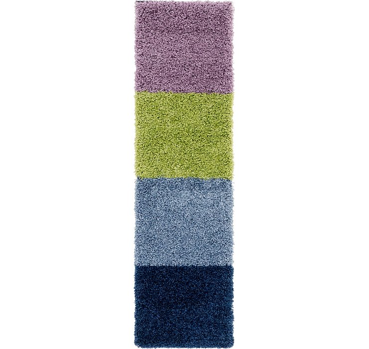 1' 9 x 6' 4 Multi-Tone Shag Runner ...