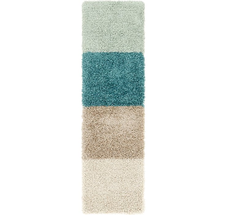 1' 8 x 6' 7 Multi-Tone Shag Runner ...