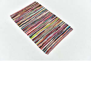 Unique Loom 2' x 3' 2 Chindi Cotton Rug