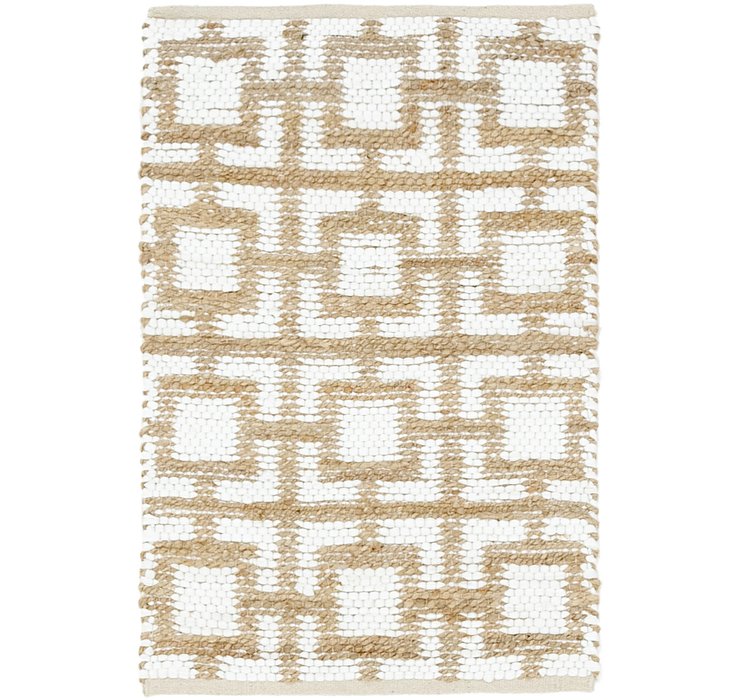 2' x 3' 2 Braided Jute Rug