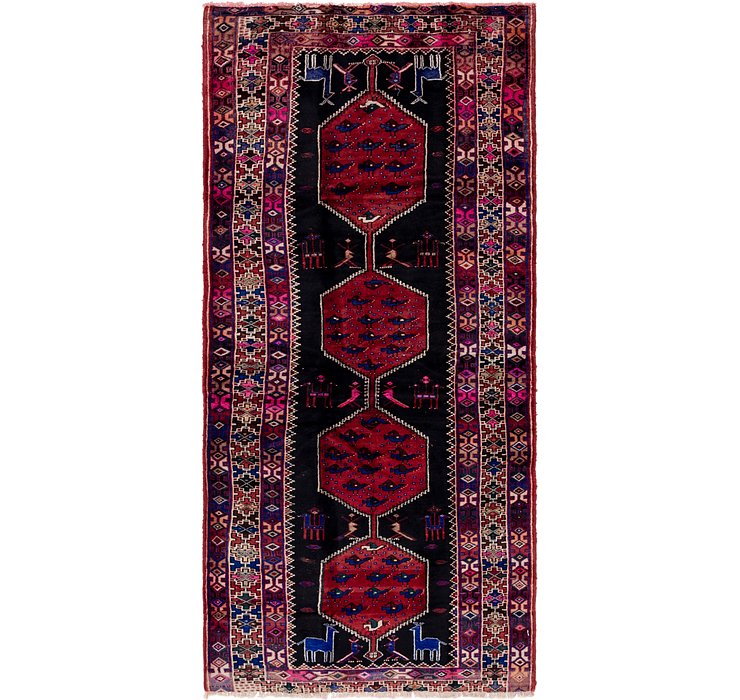 4' 7 x 10' Shiraz Persian Runner Rug