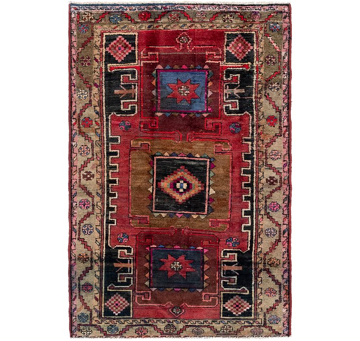 4' x 6' 6 Hamedan Persian Rug