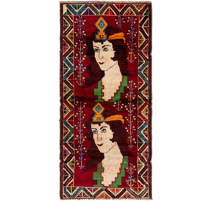 3' x 6' 8 Ghashghaei Persian Runn...