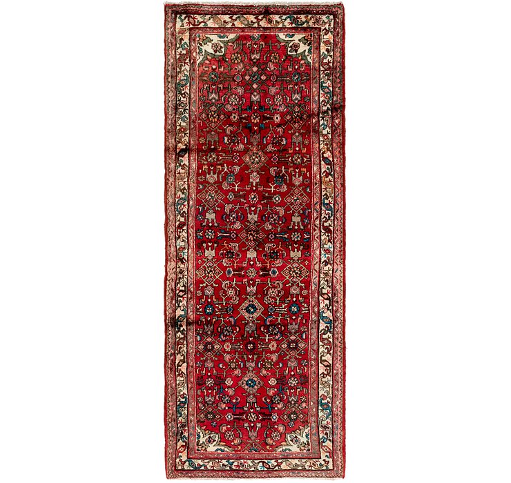 3' 9 x 9' 5 Hossainabad Persian Run...