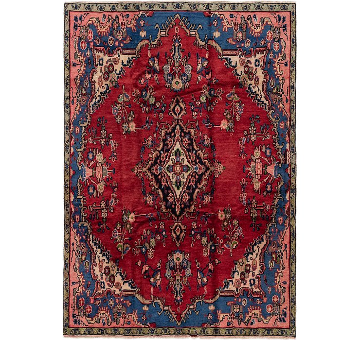5' 6 x 8' Hamedan Persian Rug