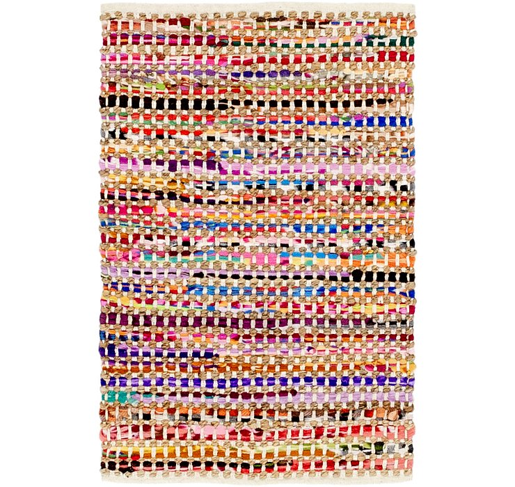 2' x 3' 3 Braided Chindi Rug
