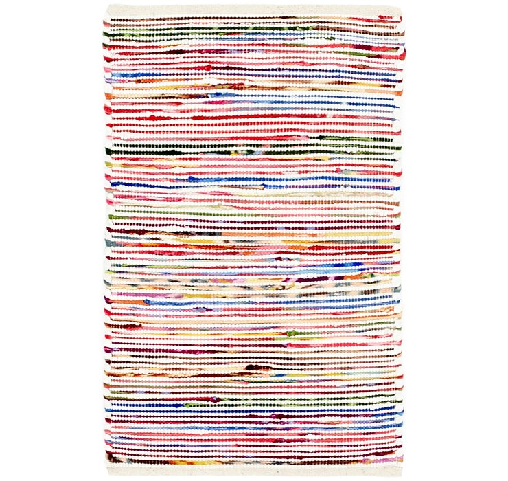 1' 9 x 2' 10 Braided Chindi Rug