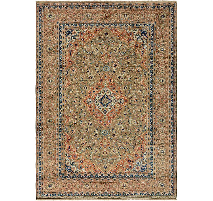 9' x 12' 6 Kashan Persian Rug