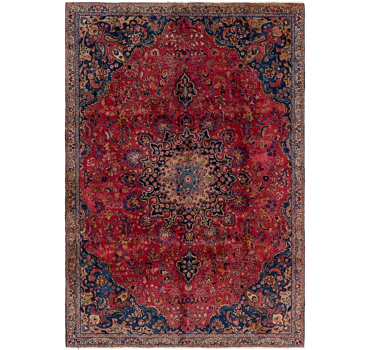 7' 2 x 10' 4 Mashad Persian Rug