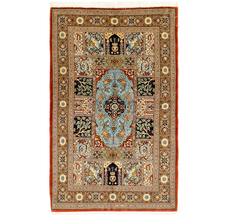 3' 5 x 5' 9 Qom Persian Rug