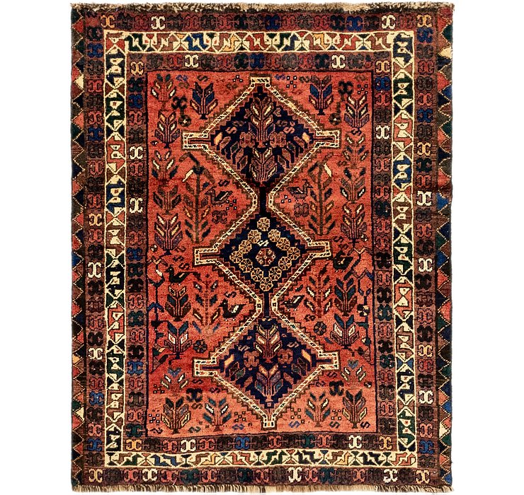 3' 10 x 4' 10 Ghashghaei Persian Squa...