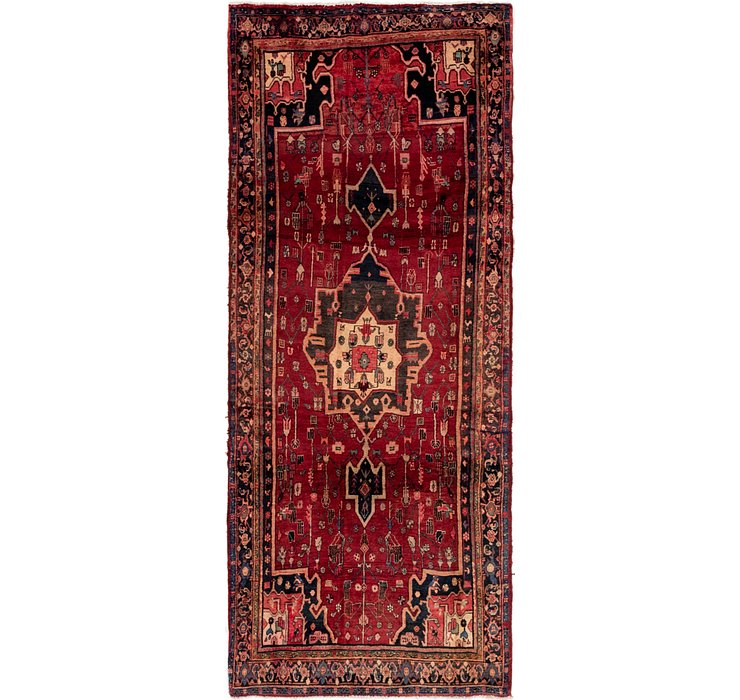 4' x 9' 7 Khamseh Persian Runner ...