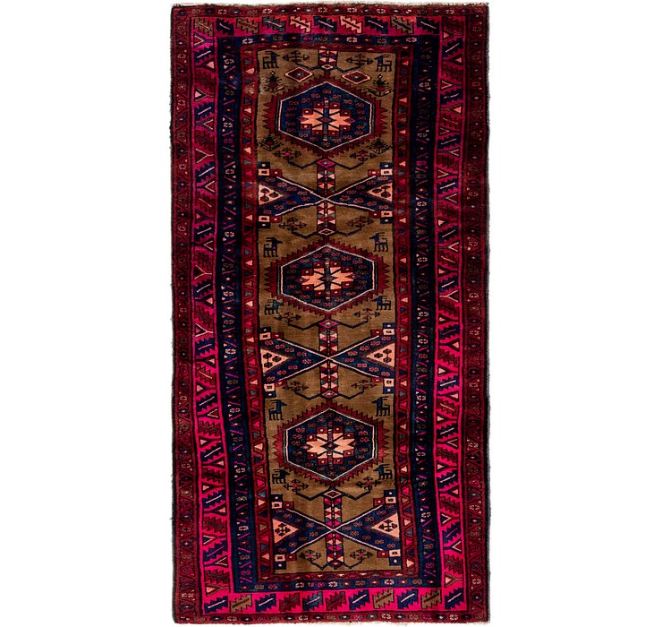 4' 9 x 9' 2 Hamedan Persian Runner ...