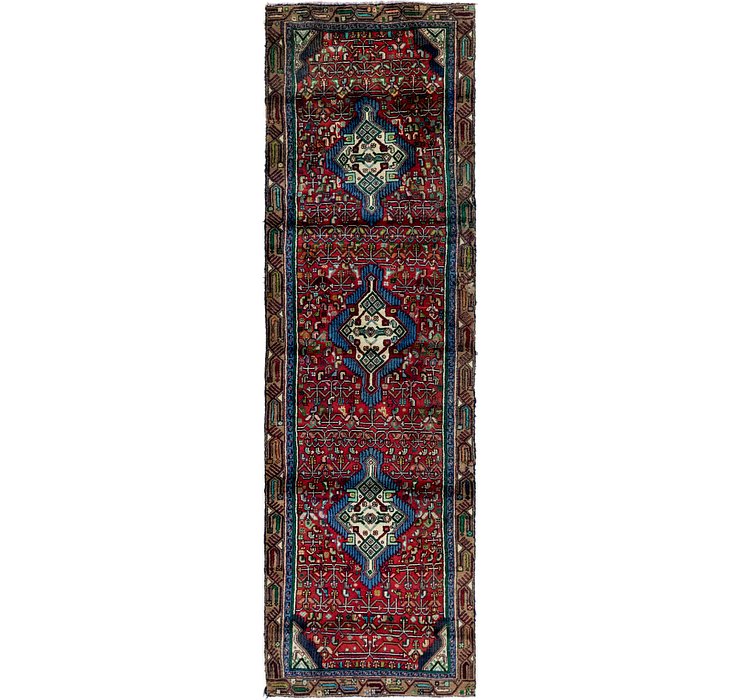 3' x 9' 7 Mazlaghan Persian Runne...