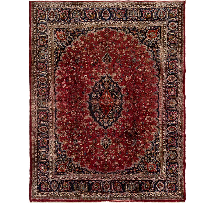 HandKnotted 9' 8 x 12' 7 Mashad Persian Rug
