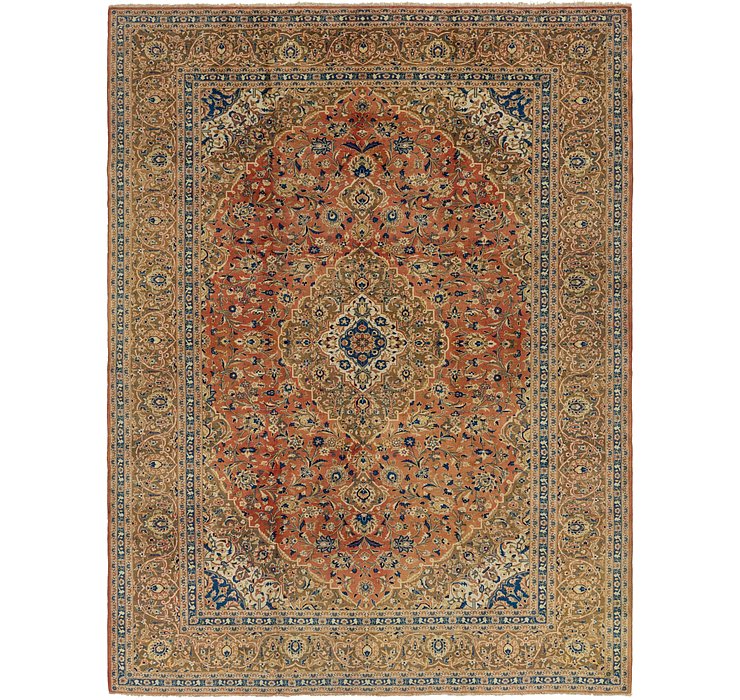 9' 10 x 13' 2 Kashan Persian Rug