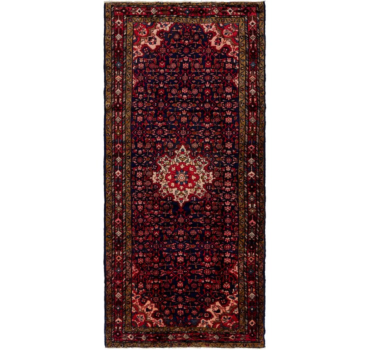 HandKnotted 5' x 11' 2 Hossainabad Persian Run...