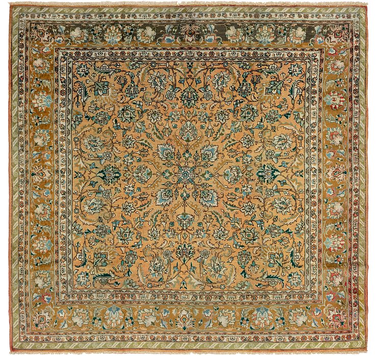 9' 10 x 10' 2 Tabriz Persian Square Rug