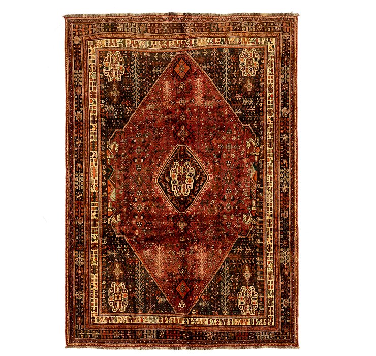 7' x 9' 10 Ghashghaei Persian Rug