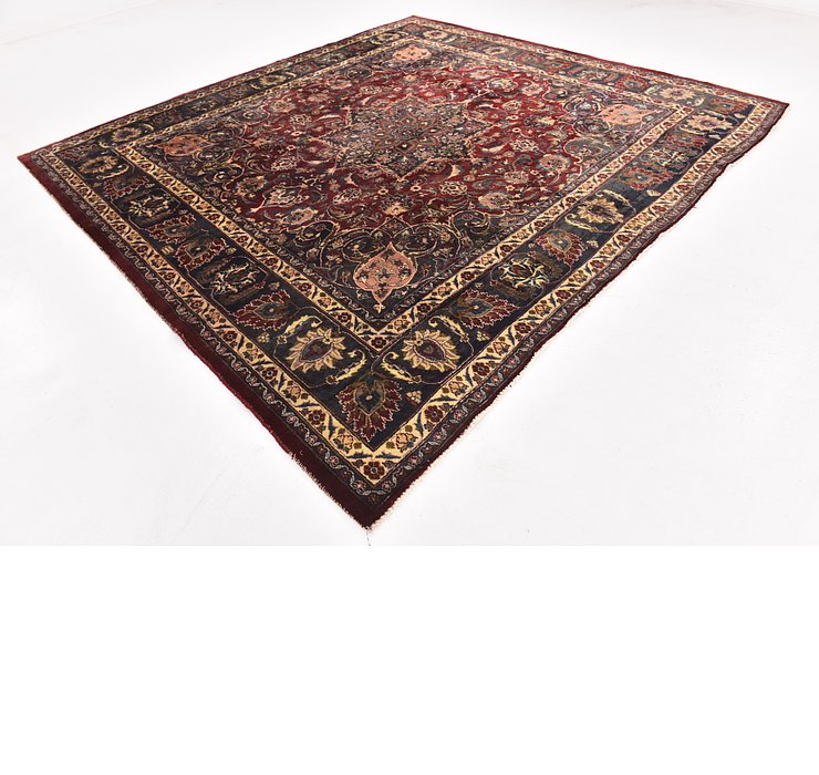 9' 6 x 10' 3 Mashad Persian Square Rug