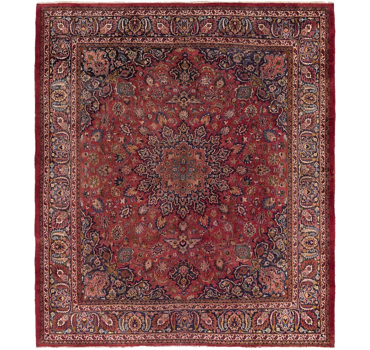 9' 8 x 10' 10 Mashad Persian Square Rug