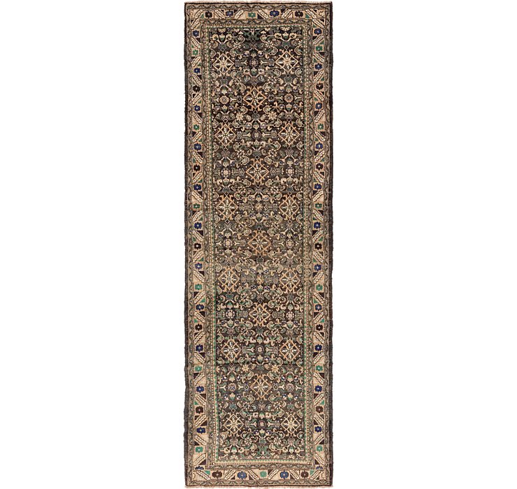 3' 9 x 13' Hossainabad Persian Run...