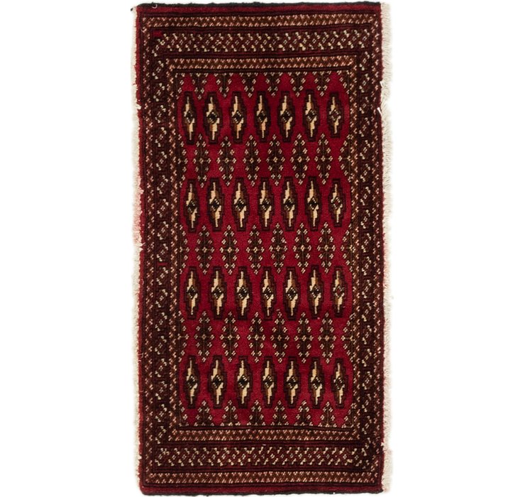 1' 8 x 3' 3 Torkaman Persian Rug