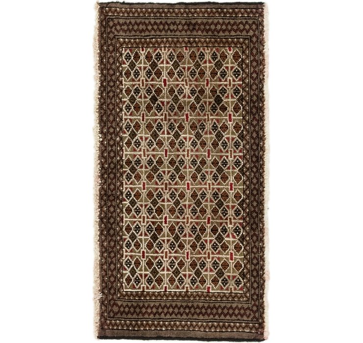1' 8 x 3' 5 Torkaman Persian Rug