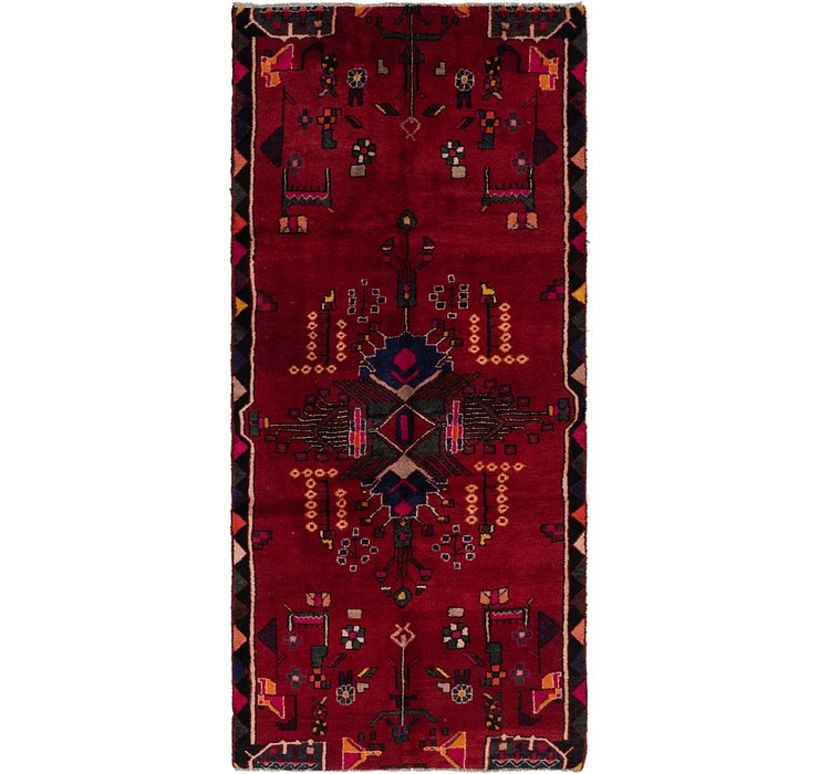 HandKnotted 3' 9 x 8' 3 Hamedan Persian Runner ...