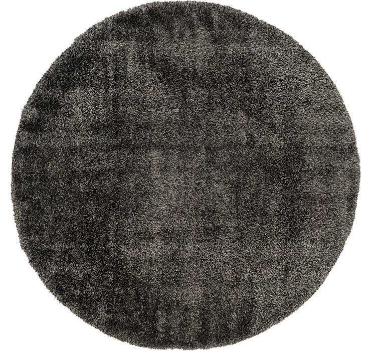 8' x 8' Luxe Solid Shag Round Rug