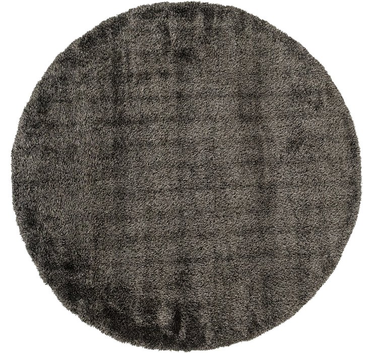 8' x 8' Luxe Solid Shag Round Rug