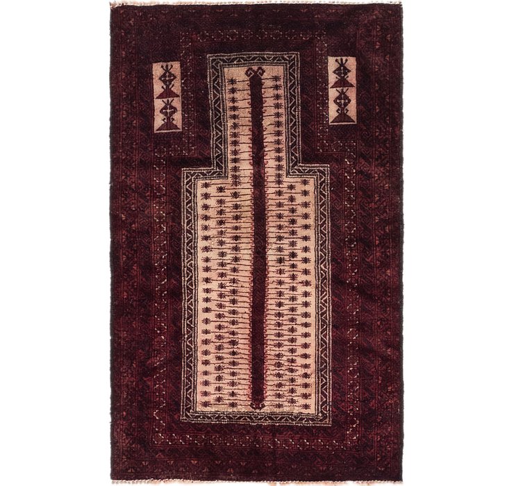 2' 9 x 4' 5 Balouch Persian Rug