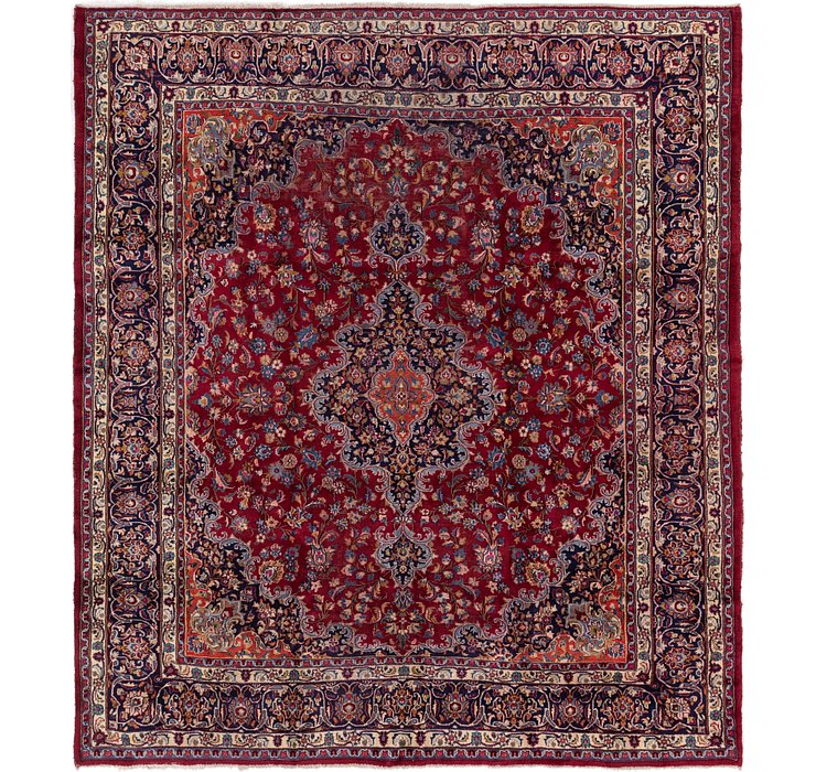 9' 8 x 10' 10 Mashad Persian Square Rug