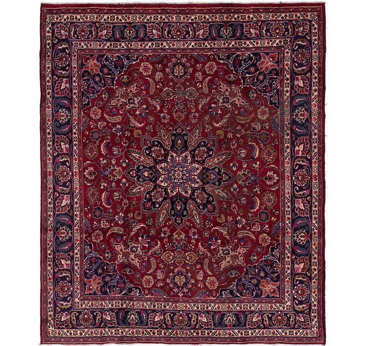 9' 10 x 11' 5 Mashad Persian Square Rug