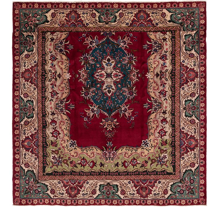 9' 9 x 10' Tabriz Persian Square Rug