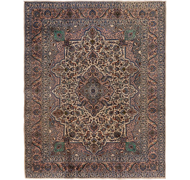 9' 10 x 12' 7 Kashan Persian Rug