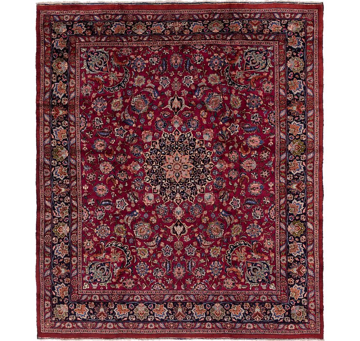 9' 9 x 11' 5 Mashad Persian Square Rug