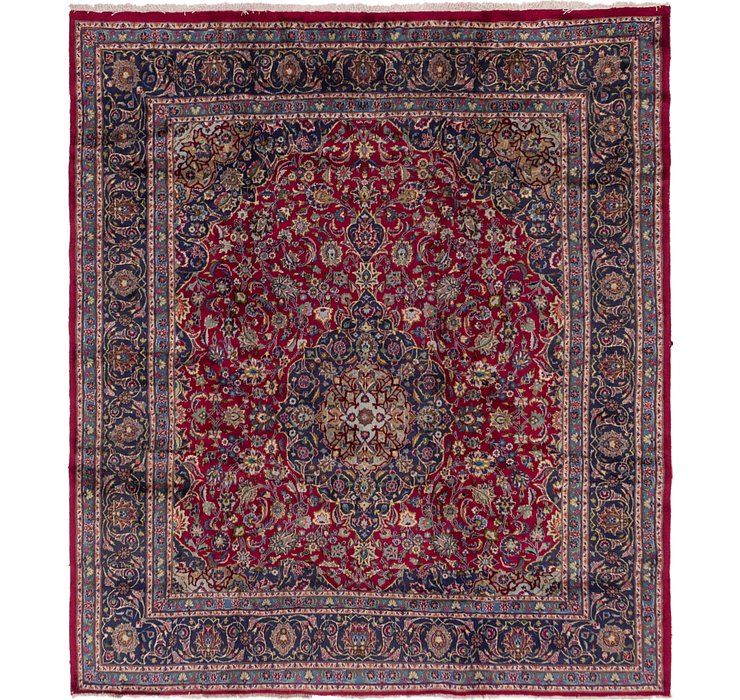 9' 6 x 10' 8 Mashad Persian Square Rug