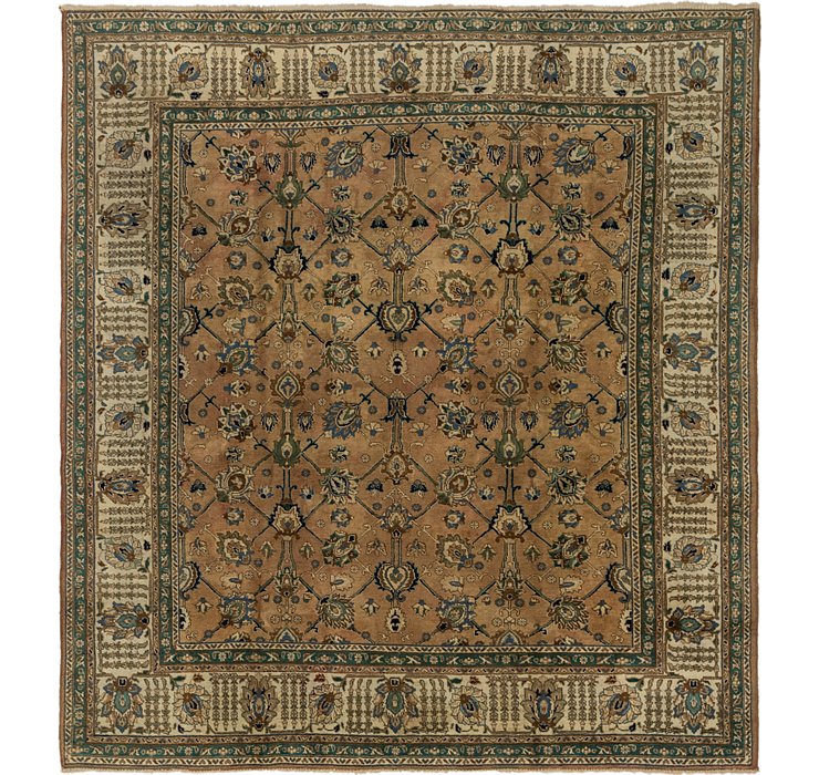 8' 5 x 9' 3 Tabriz Persian Square Rug