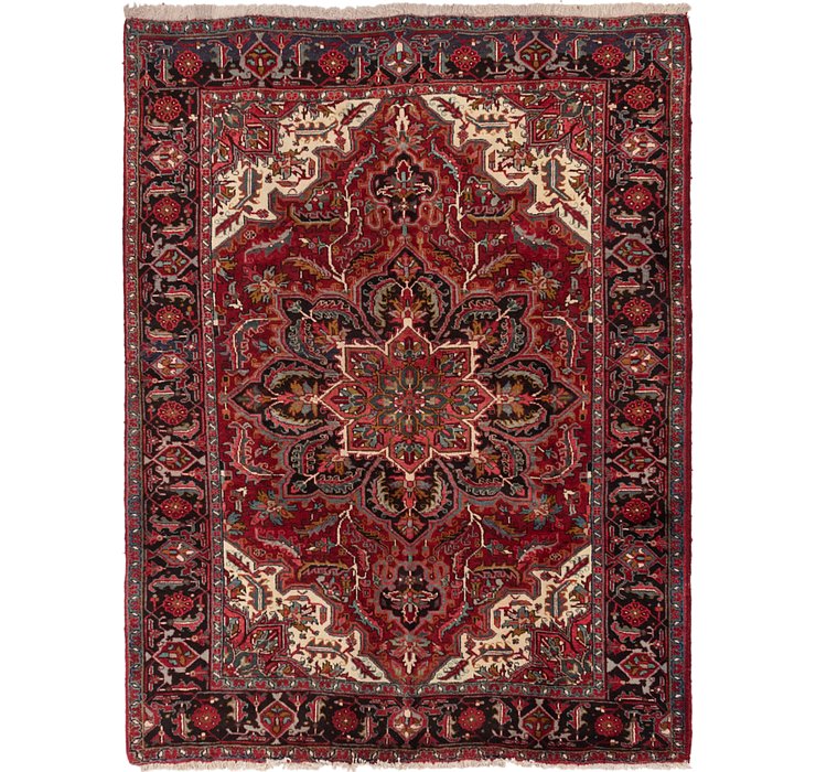 7' x 9' 3 Heriz Persian Rug