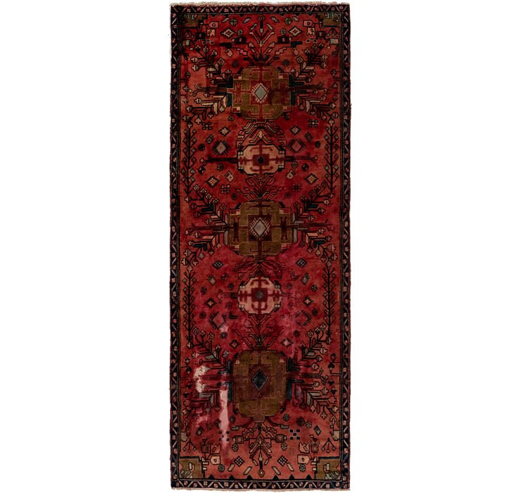 HandKnotted 3' 5 x 9' 7 Hamedan Persian Runner ...
