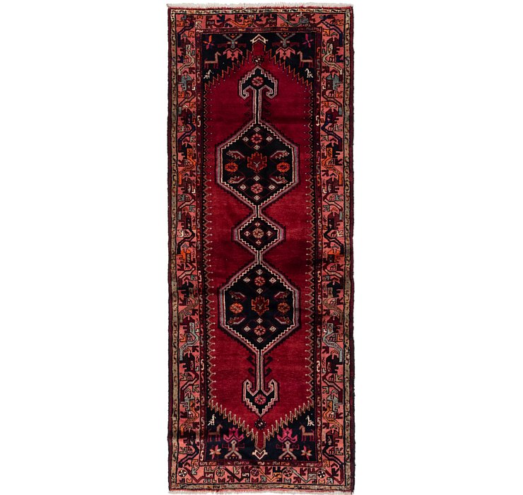 3' 8 x 9' 6 Khamseh Persian Runner ...