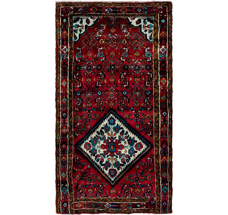 3' 9 x 7' 3 Hossainabad Persian Run...