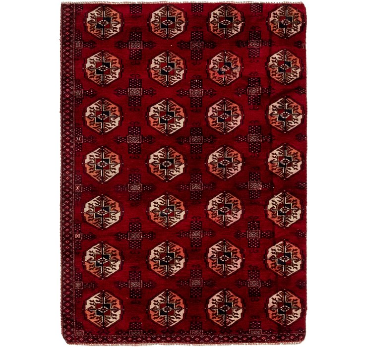 3' 2 x 4' 7 Torkaman Persian Rug