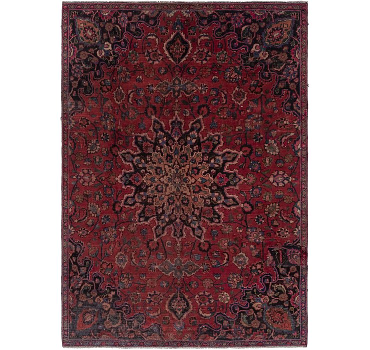 HandKnotted 6' 9 x 9' 10 Mashad Persian Rug